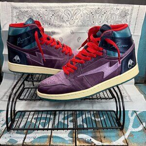 Kool Kiy x Moose Knuckles Reves Paris Sport Hi 85 Satin Purple Violet Red Men 12